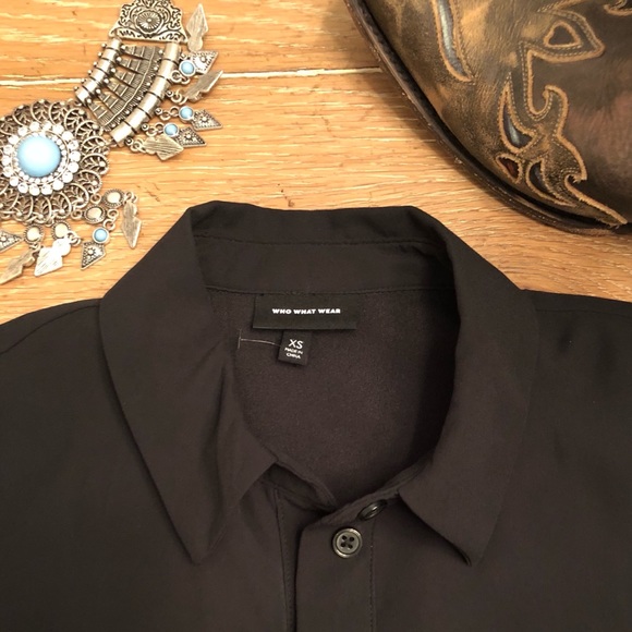 Who What Where Long Button Down Sheer Kimono - Picture 6 of 7